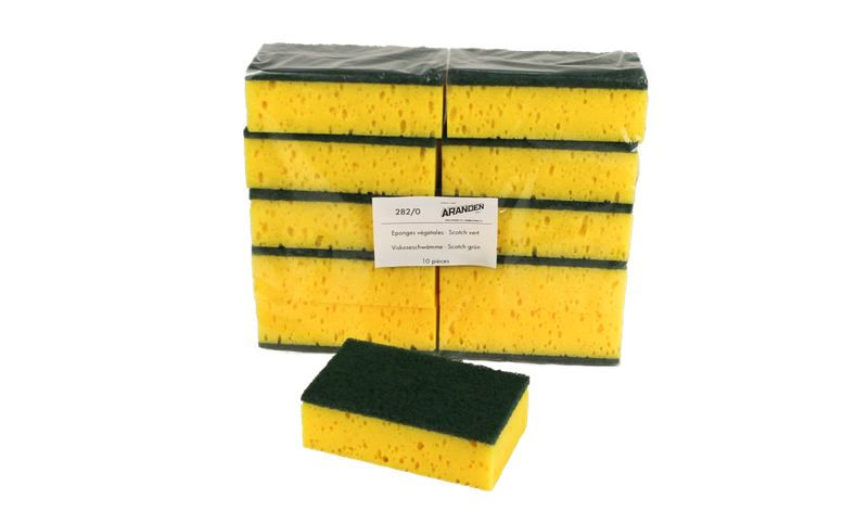 Eponges végétales - Scotch vert - Paquet de 10 pièces