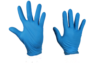 Gants nitriles bleus
