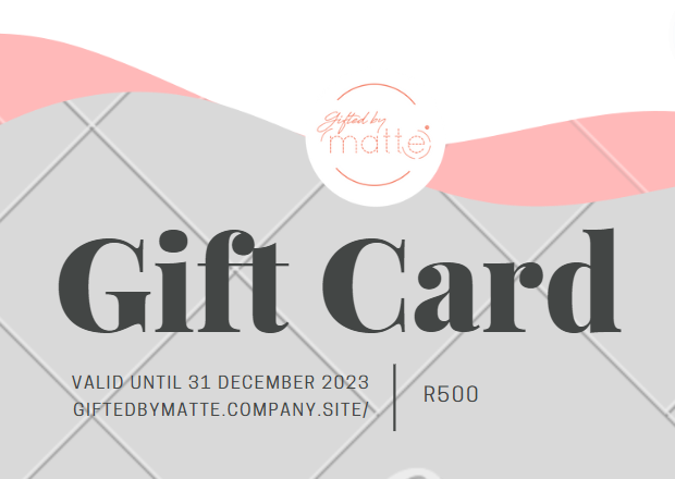 Gifted By Matte Gift card