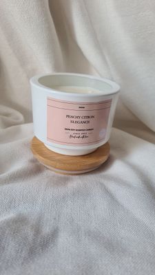 Peachy Citron Candle - Fresh and Fruity Home Scent