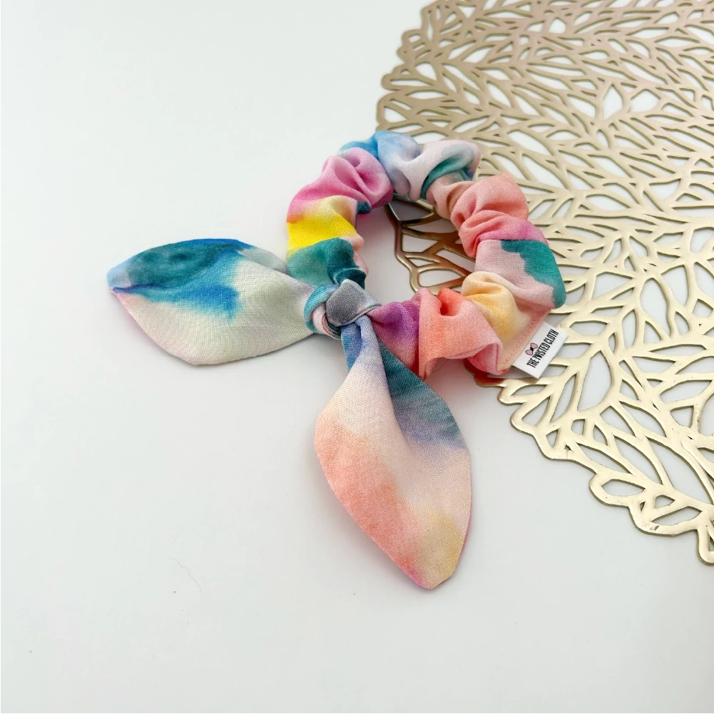 Multicolour Small Bow Scrunchie