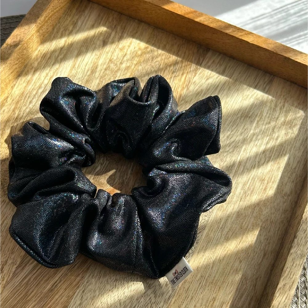 Rainbow Black Scrunchie