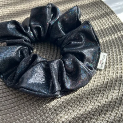 Rainbow Black Scrunchie