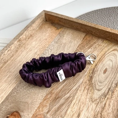 Cadbury Purple Satin Scrunchie Key Fob