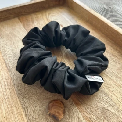 Black Cotton Scrunchie