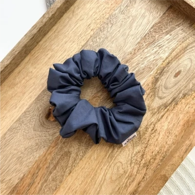 School Blue Cotton Scrunchie