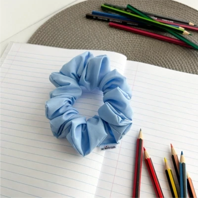 Light Blue Cotton Scrunchie