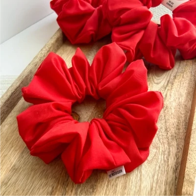 XXL Red Cotton Scrunchie