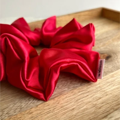 Rosy Red XXL Satin Scrunchie