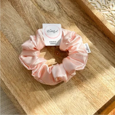Ballerina Pink Satin Scrunchie