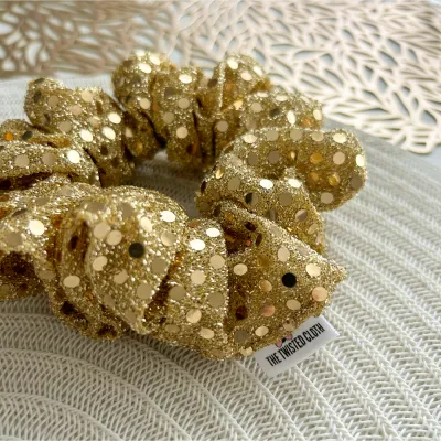 Gold Sequin Scrunchie