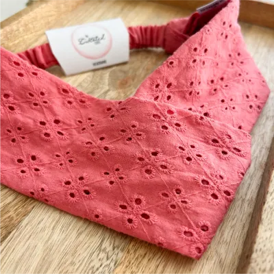 Salmon Pink Anglaise Headband
