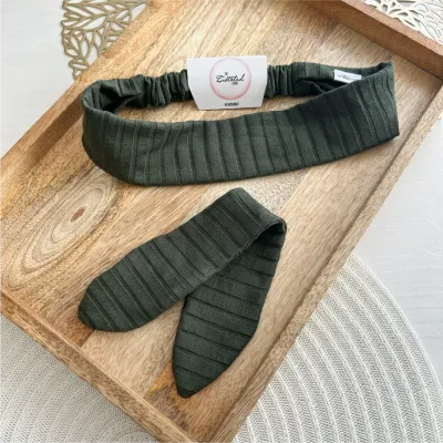 Olive Bow Headband