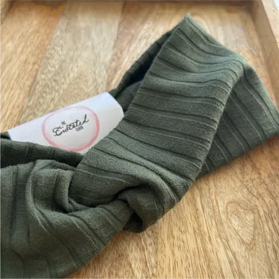 Olive Twisty Headband