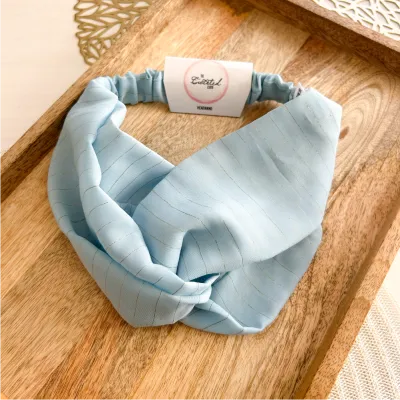 Light Blue Chiffon Headband
