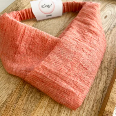 Peach Orange Cotton Headband