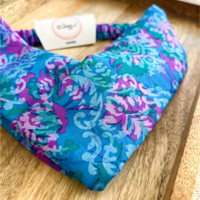Teal &amp; Purple Paisley Headband