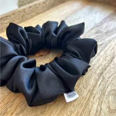 Black Satin Scrunchie