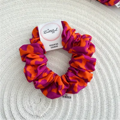 Froggy Plum Scrunchie