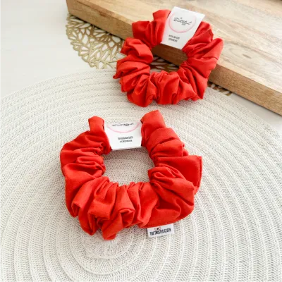 Sunburn Orange Cotton Scrunchie