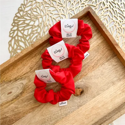Small Red Scrunchie