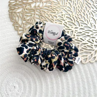 Olive Leopard Scrunchie