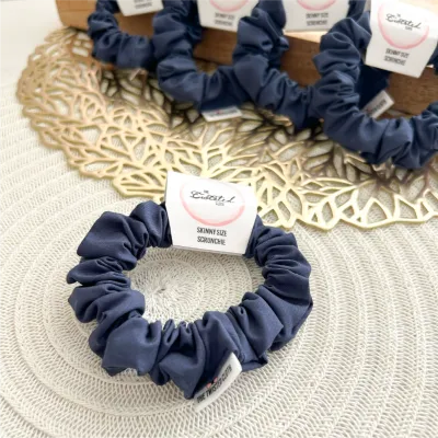 School Blue Skinny Scrunchie
