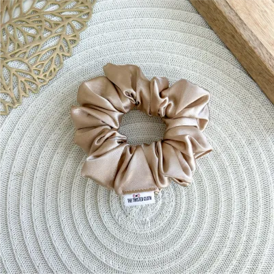 Champagne Satin Scrunchie