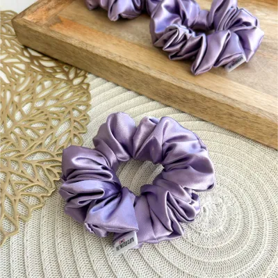 Lilac Satin Scrunchie