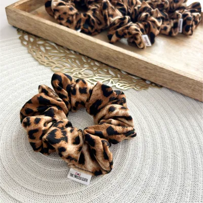 Brown Leopard Scrunchie