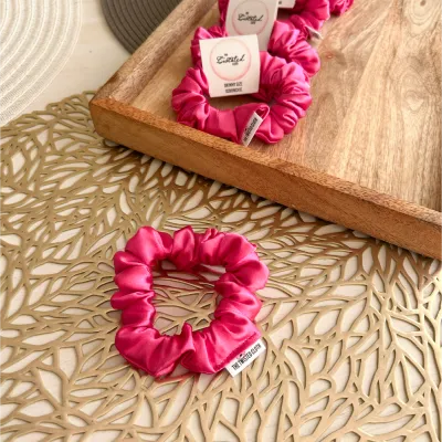 Cerise Pink Satin Skinny Scrunchie