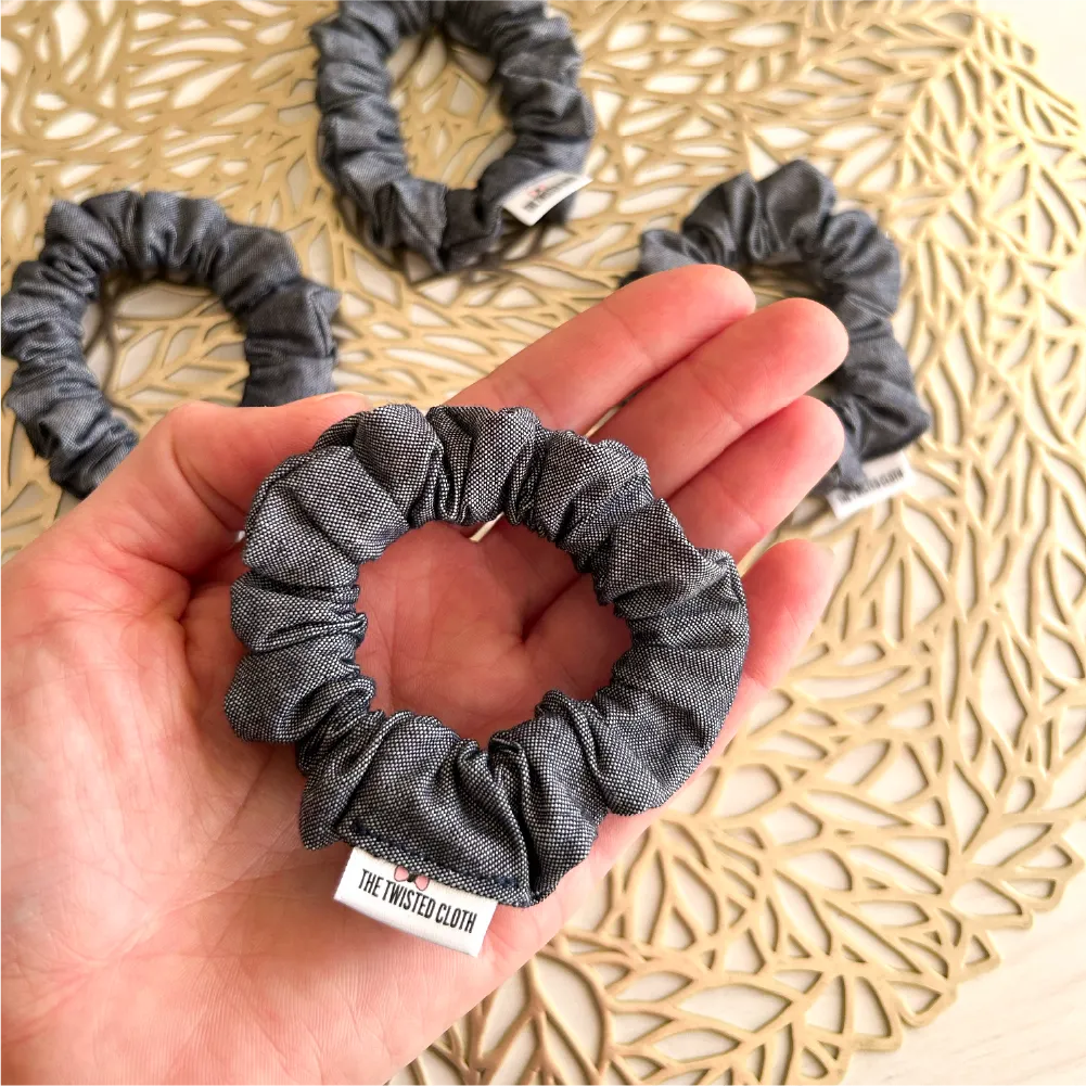 Blackish Denim Skinny Scrunchie