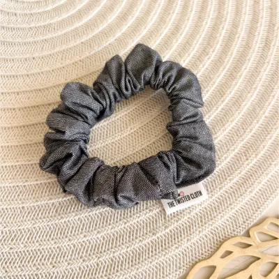 Blackish Denim Skinny Scrunchie