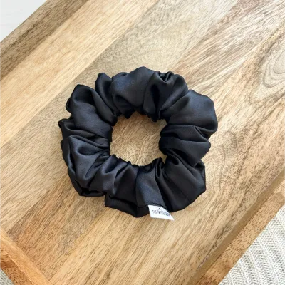 Black Satin Scrunchie