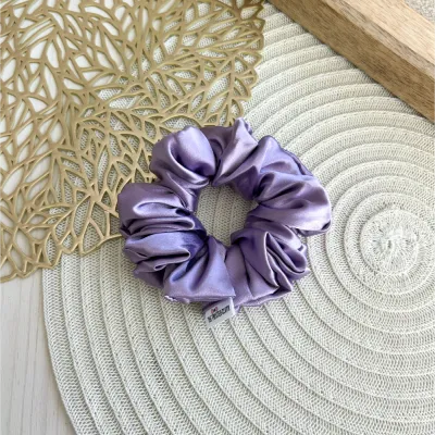 Lilac Satin Scrunchie