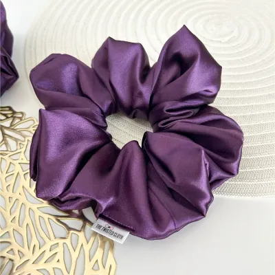 Xxl Cadbury Purple Satin Scrunchie
