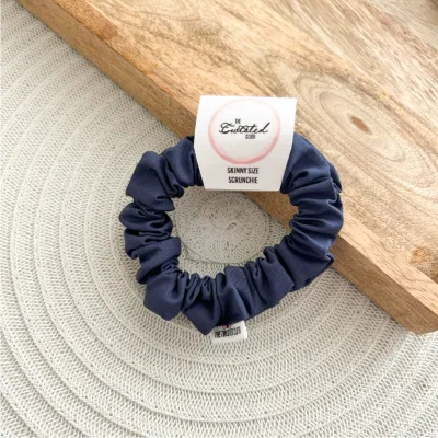 School Blue Skinny Scrunchie