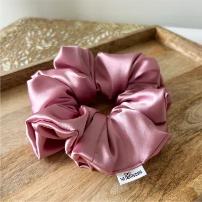 Dusty Pink Xxl Satin Scrunchie