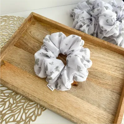 Xxl Grey Butterfly Scrunchie