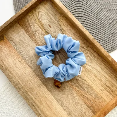 Light Blue Cotton Scrunchie