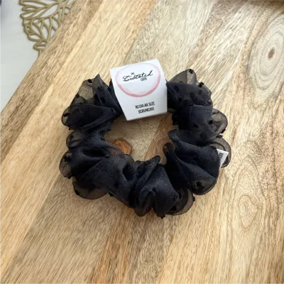 Black Organza Scrunchie