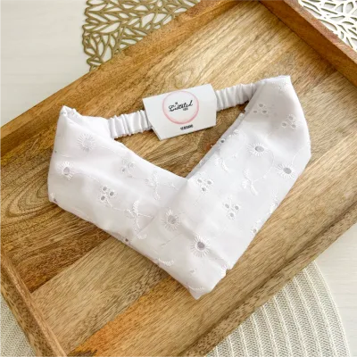 White Anglaise Headband
