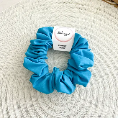 Bright Teal Blue Scrunchie