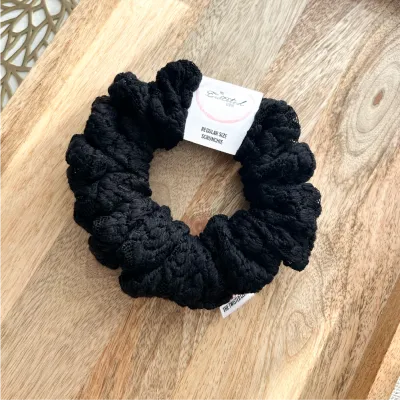 Black Lace Scrunchie