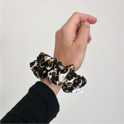 Olive Leopard Scrunchie