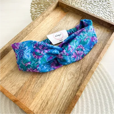 Teal &amp; Purple Paisley Headband