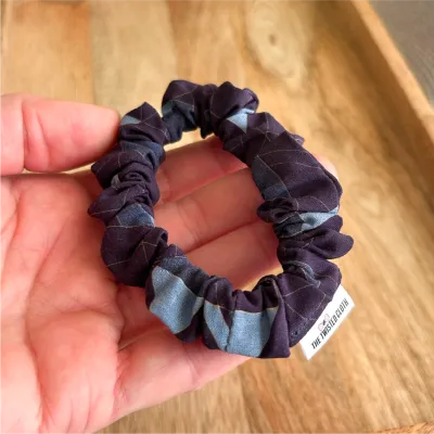 Diamond Navy Skinny Scrunchie