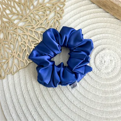 Royal Blue Satin Scrunchie