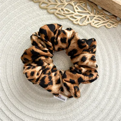 Brown Leopard Scrunchie