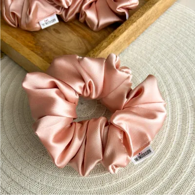 Blush Pink Satin Scrunchie